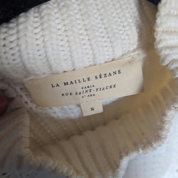 Sezane Amaury Sweater Écru S - Picture 5 of 8
